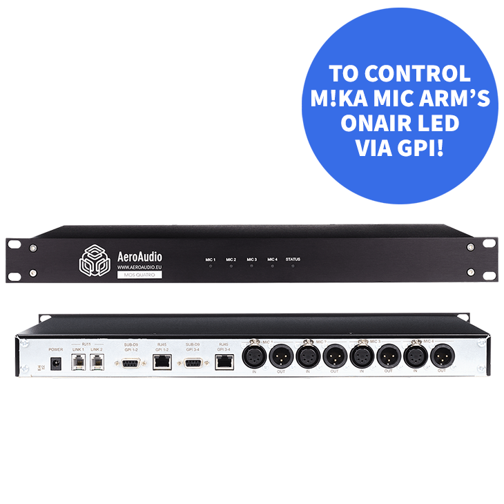 Control four m!ka Mic Arm OnAir LEDs via GPI: OnAir Switch MOS Quatro ...