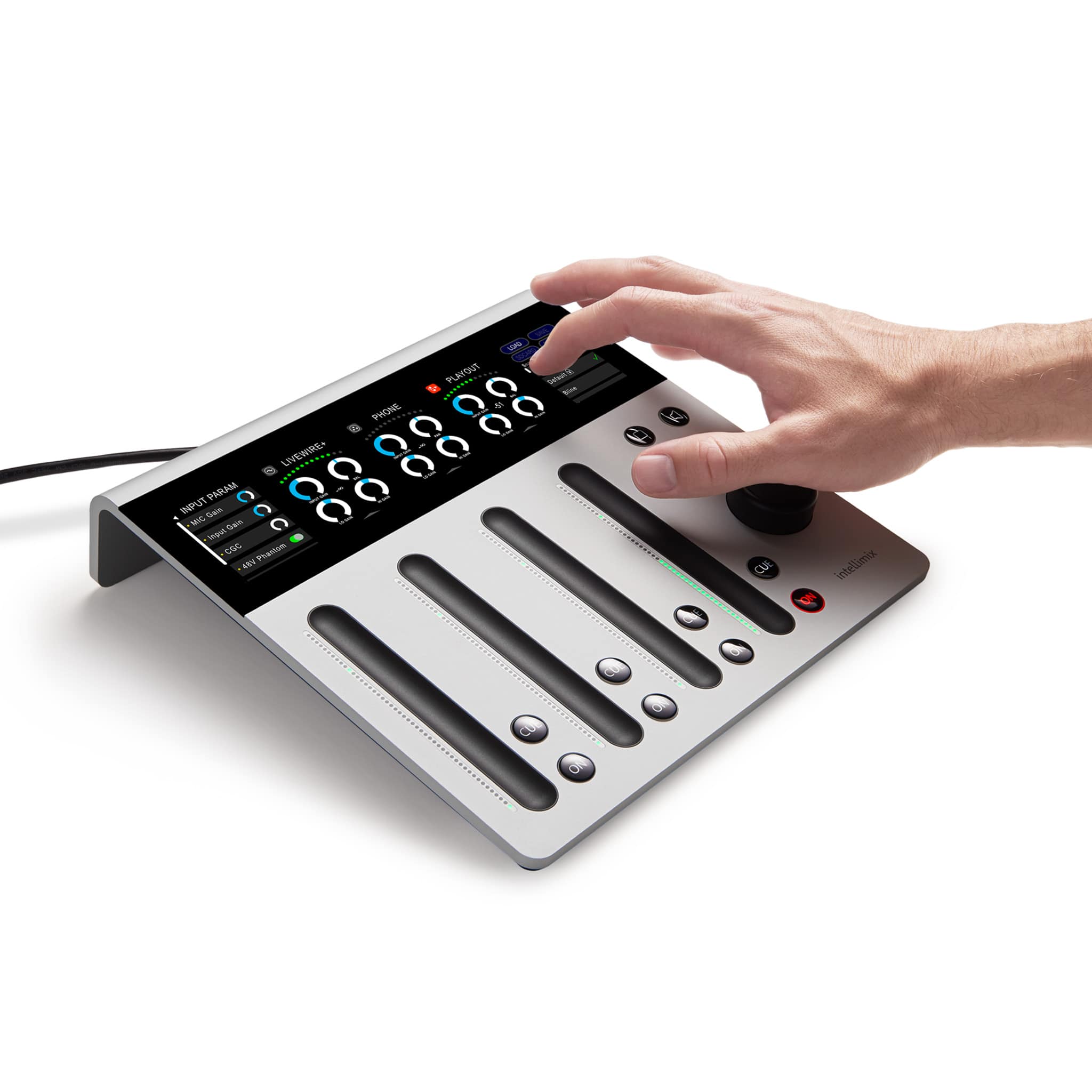 Get the 8-channel Intellimix PRO Desktop Mixer directly from